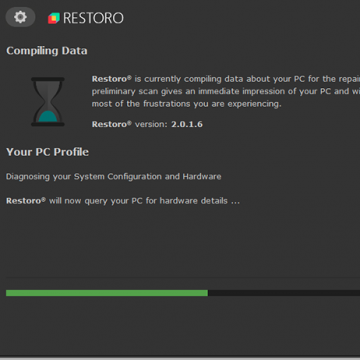 restoro system optimizers restoro screenshot compiling data